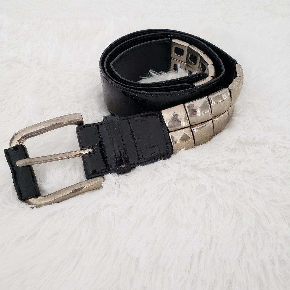 Carlisle Leather and Antiqued Silver Belt